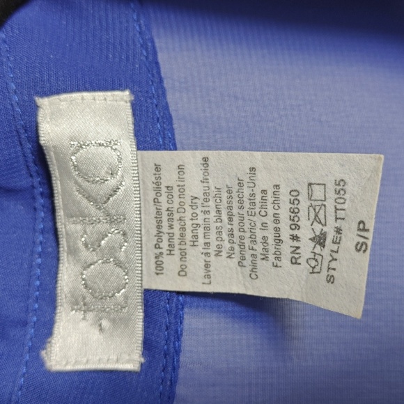 TOSKA Sheer Blue Long Sleeve Studded Collar Button Up Size Small - Picture 2 of 16
